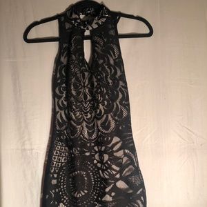 Charlotte Russe black lace detail dress